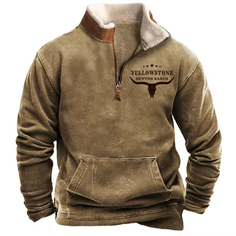 Erkek 3D Baskılı Polar Kapüşonlu Sweatshirt – Fermuarlı, Uzun Kollu, Rahat ve Sıcak Üst (Kış 2025)