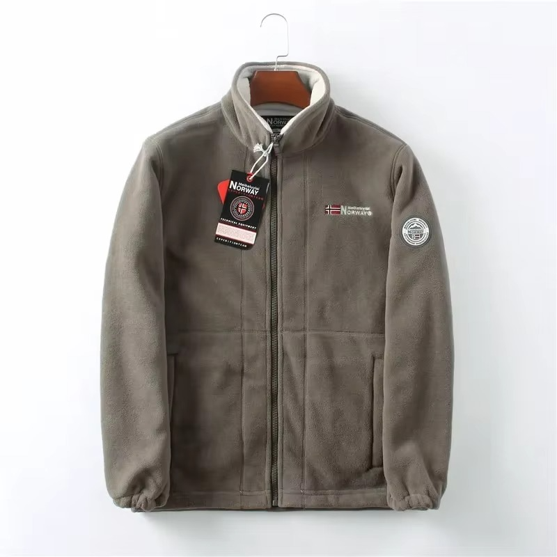 Erkek Polar Sweatshirt – Cep Detaylı, Kalın ve Sıcak, Düz Renk Kışlık Mont