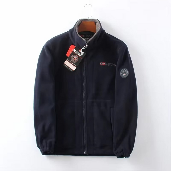 Erkek Polar Sweatshirt – Cep Detaylı, Kalın ve Sıcak, Düz Renk Kışlık Mont