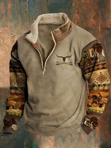 Erkek 3D Baskılı Polar Kapüşonlu Sweatshirt – Fermuarlı, Uzun Kollu, Rahat ve Sıcak Üst (Kış 2025)