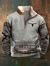 Erkek 3D Baskılı Polar Kapüşonlu Sweatshirt – Fermuarlı, Uzun Kollu, Rahat ve Sıcak Üst (Kış 2025)