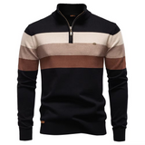 Erkek Yarım Fermuarlı Balıkçı Yaka Sweatshirt – Pamuklu, Sıcak ve Rahat Günlük Kazak (Sonbahar/Kış)