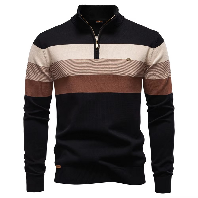Erkek Yarım Fermuarlı Balıkçı Yaka Sweatshirt – Pamuklu, Sıcak ve Rahat Günlük Kazak (Sonbahar/Kış)