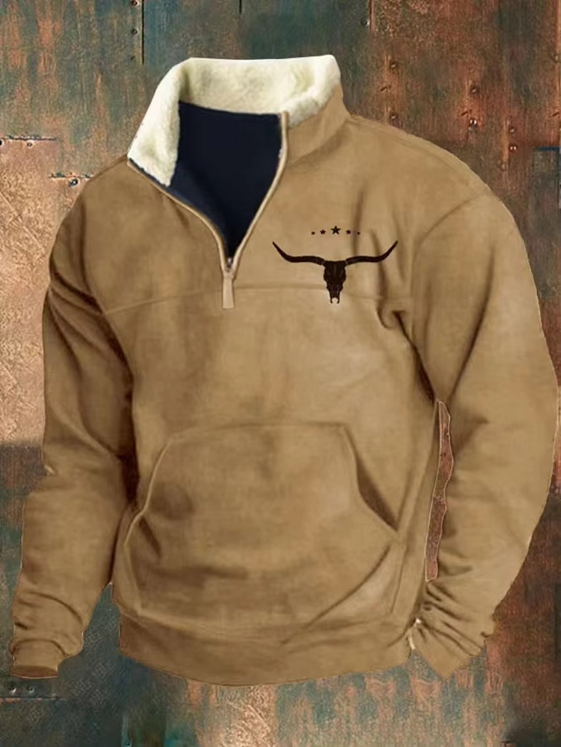 Erkek 3D Baskılı Polar Kapüşonlu Sweatshirt – Fermuarlı, Uzun Kollu, Rahat ve Sıcak Üst (Kış 2025)