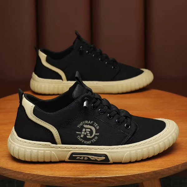 Erkek Günlük Spor Ayakkabı – Nefes Alabilir Siyah Sneaker, Rahat Yürüyüş ve Sürüş Ayakkabısı