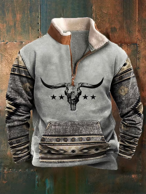Erkek 3D Baskılı Polar Kapüşonlu Sweatshirt – Fermuarlı, Uzun Kollu, Rahat ve Sıcak Üst (Kış 2025)