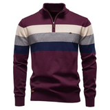 Erkek Yarım Fermuarlı Balıkçı Yaka Sweatshirt – Pamuklu, Sıcak ve Rahat Günlük Kazak (Sonbahar/Kış)