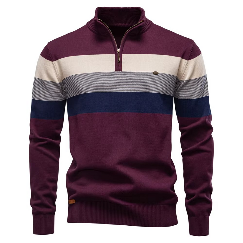 Erkek Yarım Fermuarlı Balıkçı Yaka Sweatshirt – Pamuklu, Sıcak ve Rahat Günlük Kazak (Sonbahar/Kış)