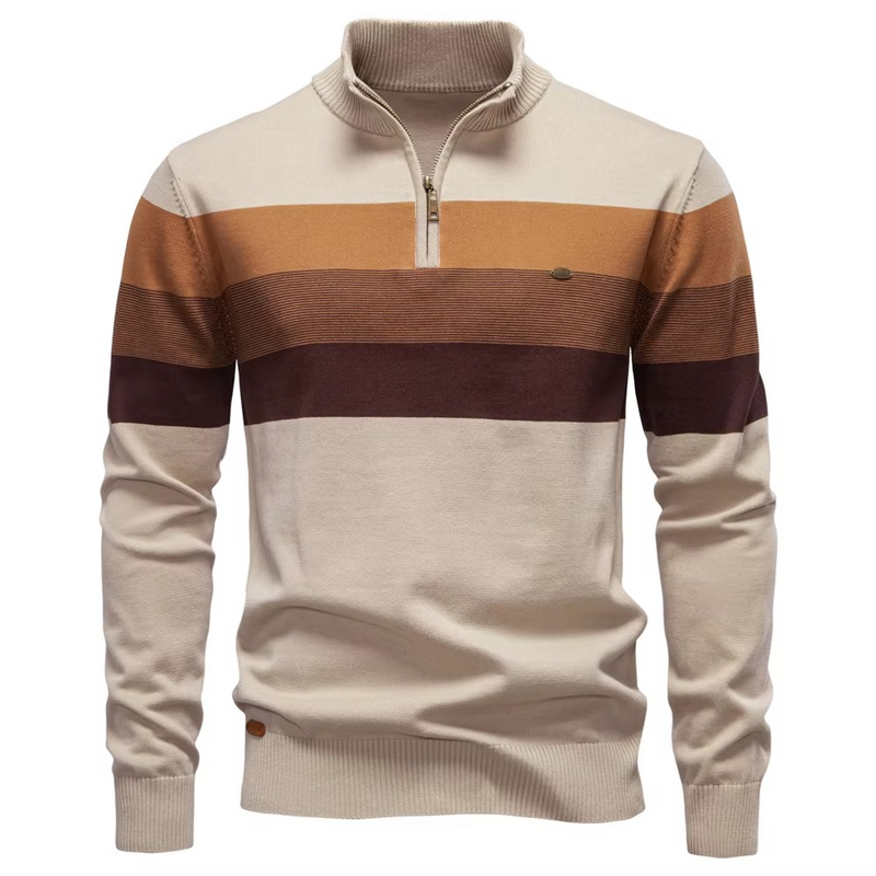 Erkek Yarım Fermuarlı Balıkçı Yaka Sweatshirt – Pamuklu, Sıcak ve Rahat Günlük Kazak (Sonbahar/Kış)