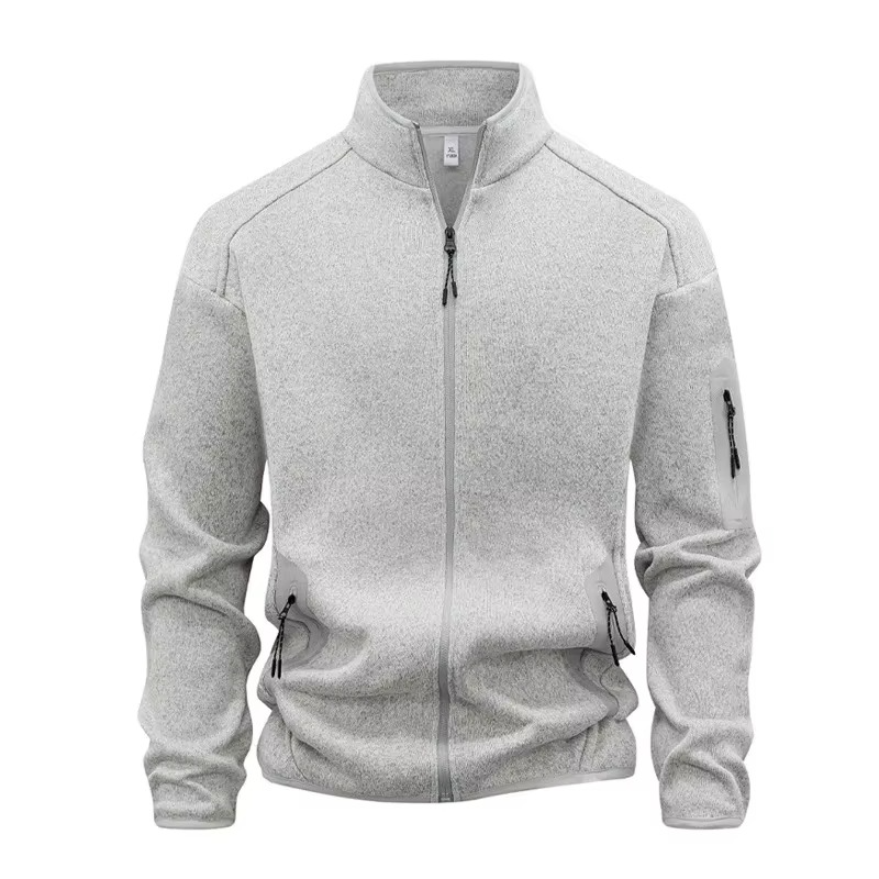 Erkek Fermuarlı Kapüşonlu Sweatshirt – Renk Bloklu, Uzun Kollu Spor ve Günlük Hırka (Sonbahar/Kış)