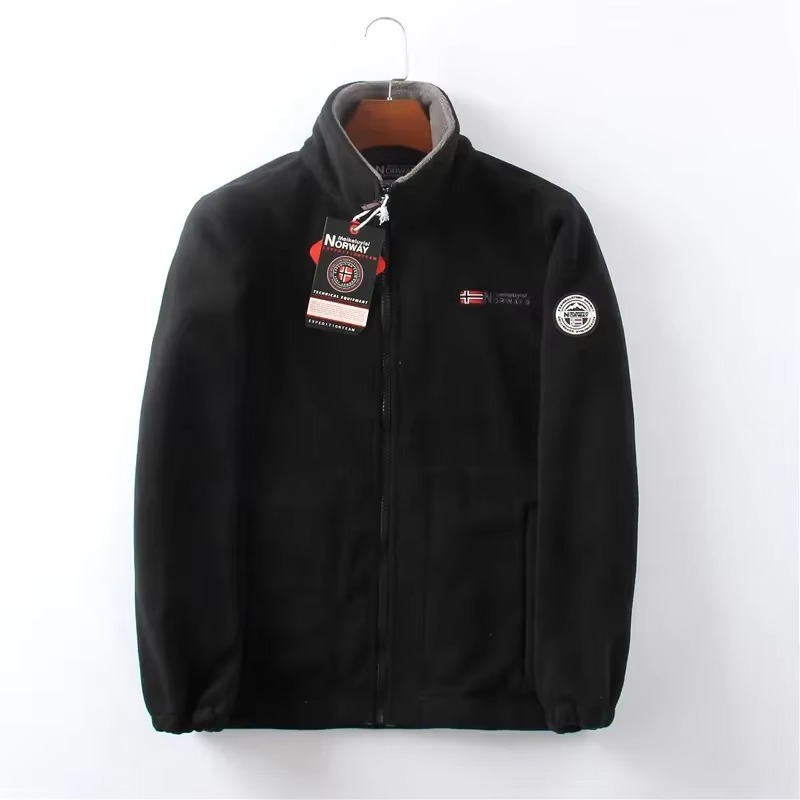 Erkek Polar Sweatshirt – Cep Detaylı, Kalın ve Sıcak, Düz Renk Kışlık Mont