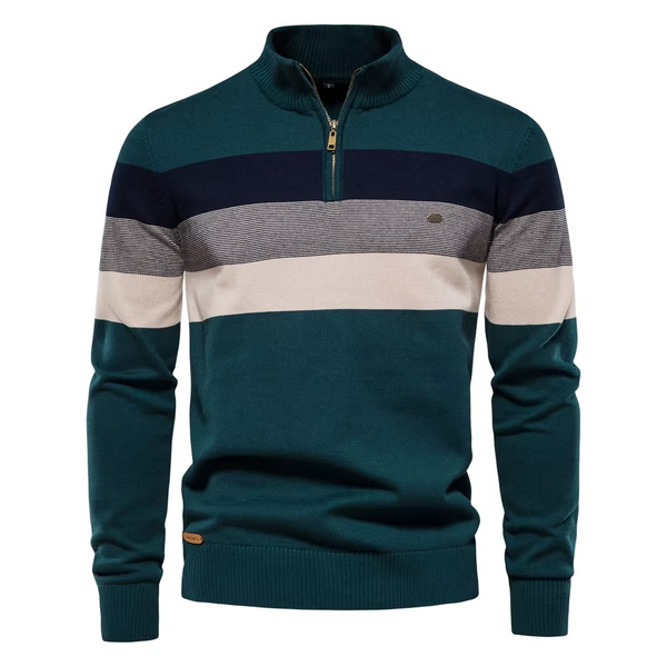 Erkek Yarım Fermuarlı Balıkçı Yaka Sweatshirt – Pamuklu, Sıcak ve Rahat Günlük Kazak (Sonbahar/Kış)