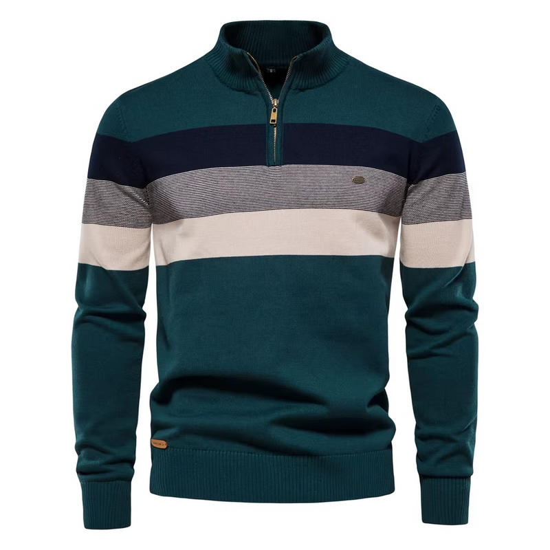 Erkek Yarım Fermuarlı Balıkçı Yaka Sweatshirt – Pamuklu, Sıcak ve Rahat Günlük Kazak (Sonbahar/Kış)