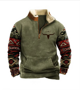 Erkek 3D Baskılı Polar Kapüşonlu Sweatshirt – Fermuarlı, Uzun Kollu, Rahat ve Sıcak Üst (Kış 2025)