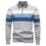 Erkek Yarım Fermuarlı Balıkçı Yaka Sweatshirt – Pamuklu, Sıcak ve Rahat Günlük Kazak (Sonbahar/Kış)